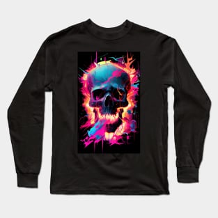 fractal skull Long Sleeve T-Shirt